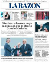 Portada de La Razón (España)