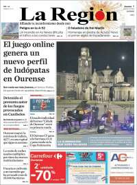 Portada de La Región de Ourense (Espagne)