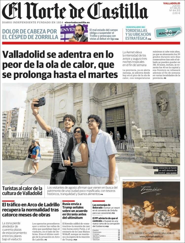 Portada de Norte de Castilla - Valladolid (Spain)
