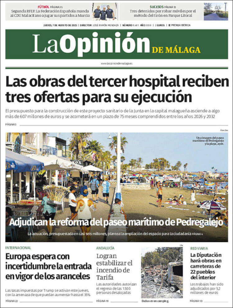 Portada de La Opinión de Málaga (Spain)