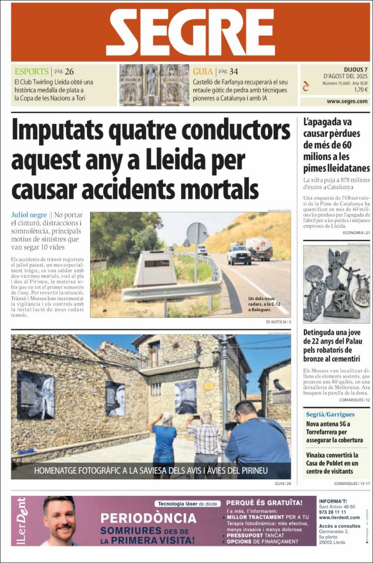 Portada de Segre (Spain)