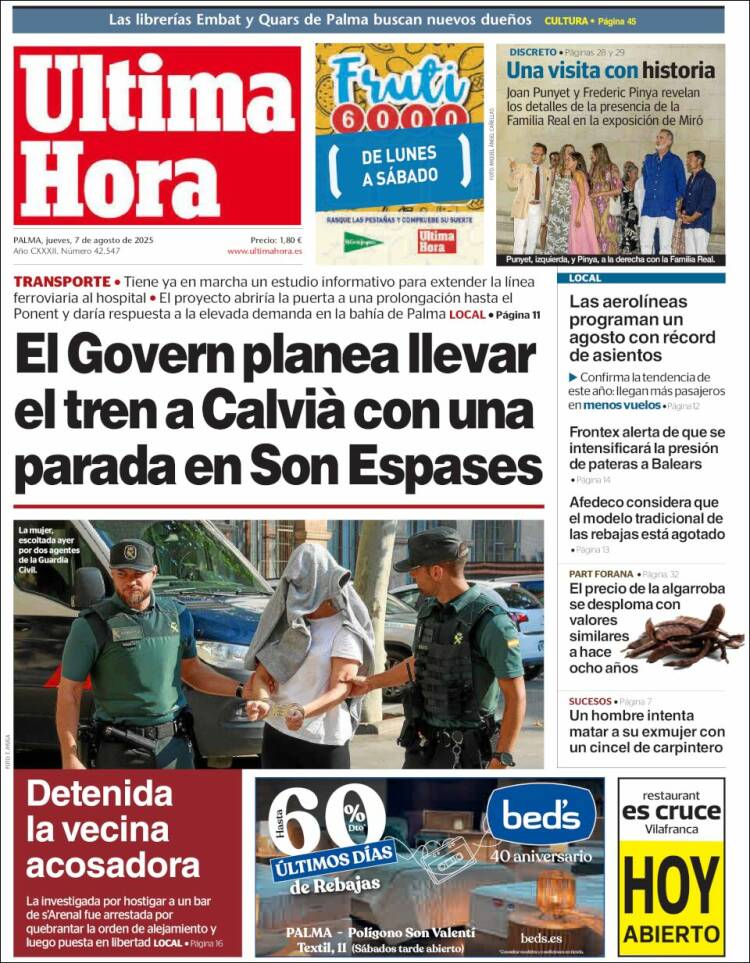 Portada de Última Hora (Spain)