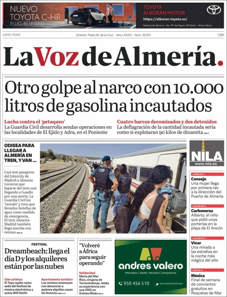 Portada de La Voz de Almería (Spain)