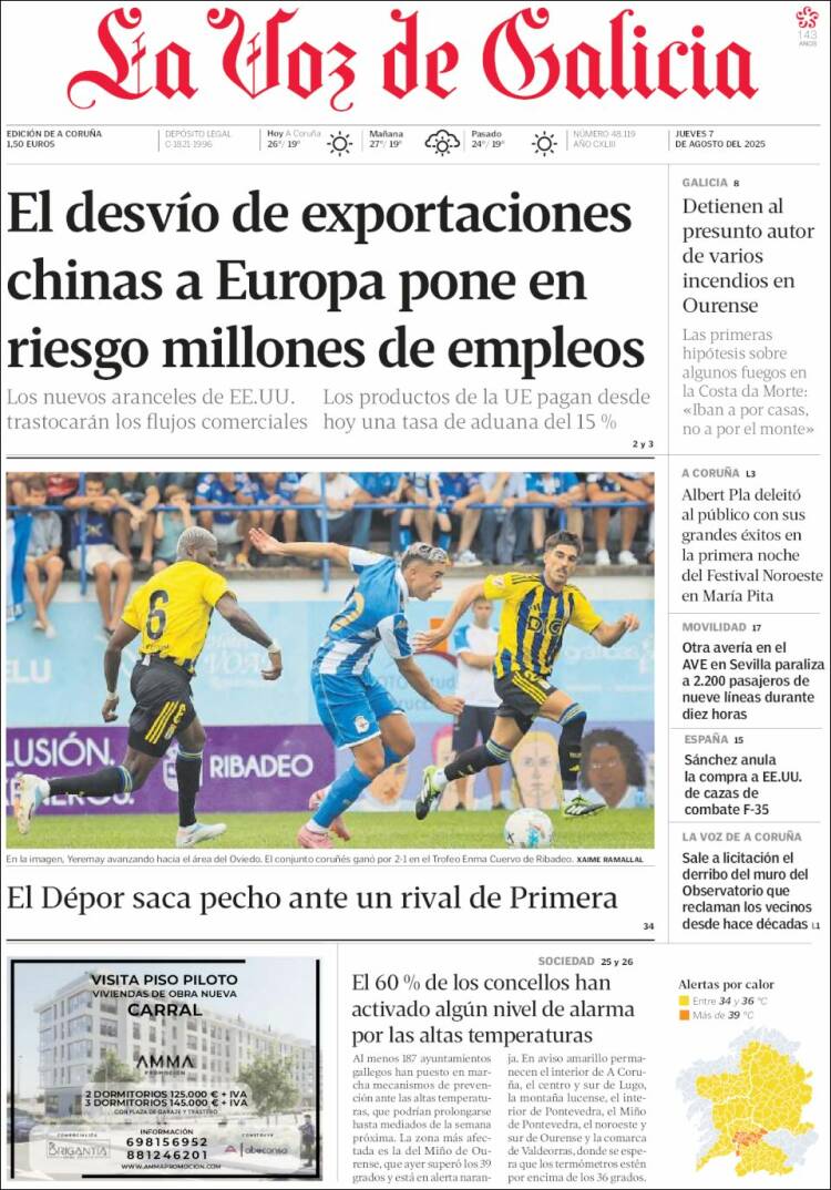 Portada de La Voz de Galicia (Spain)