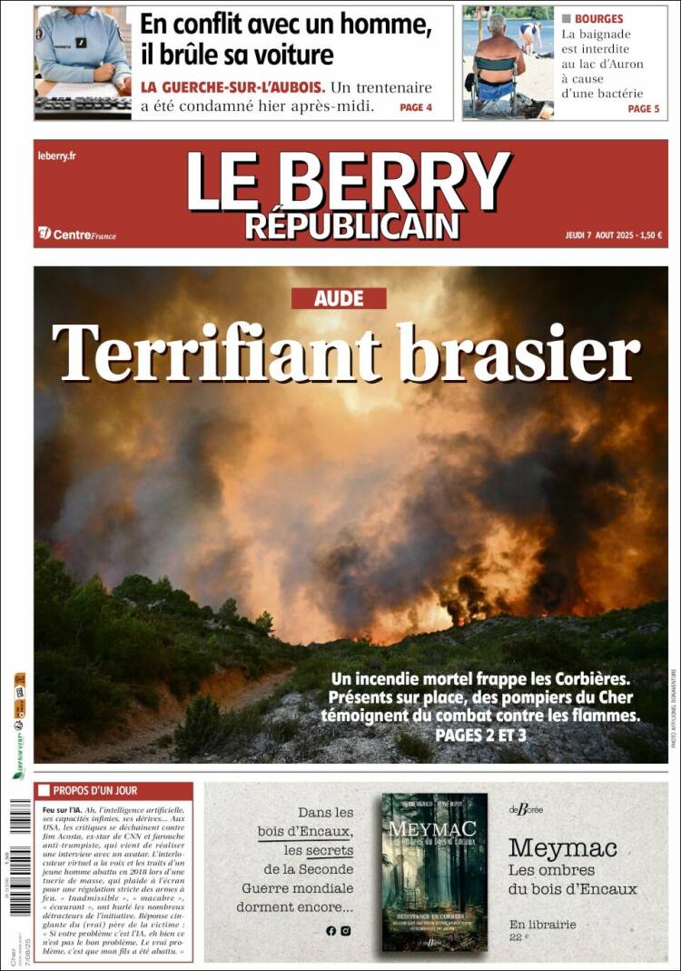 Portada de Berry Republicain (Francia)