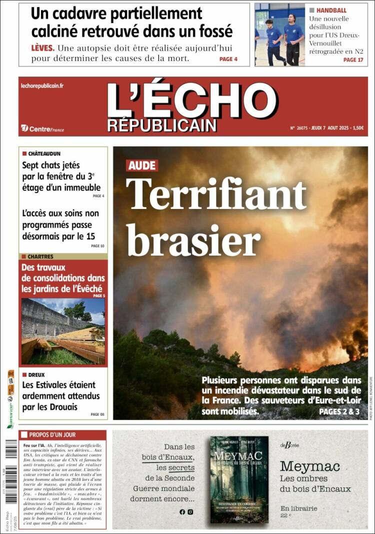 Portada de L'Echo Républicain (France)
