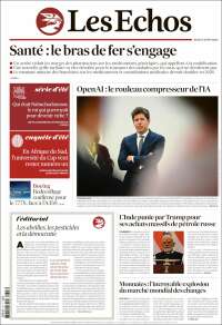 Portada de Les Echos (France)