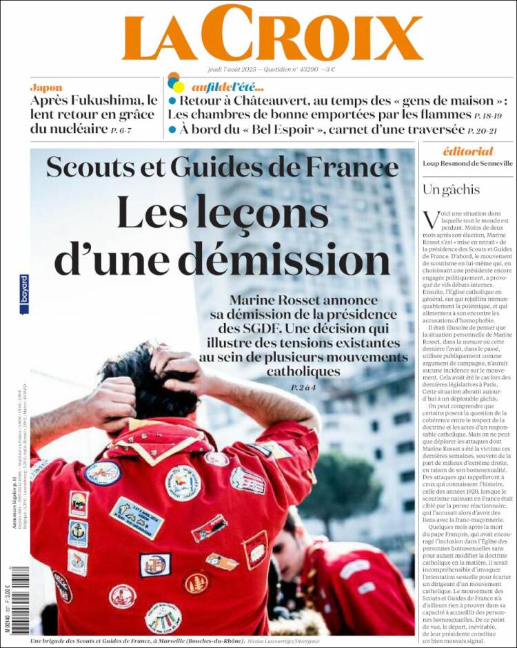 Portada de La Croix (Francia)
