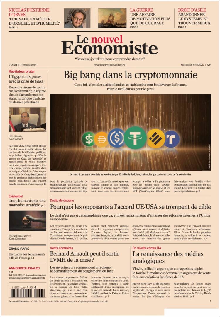 Portada de Le nouvel Economiste (France)