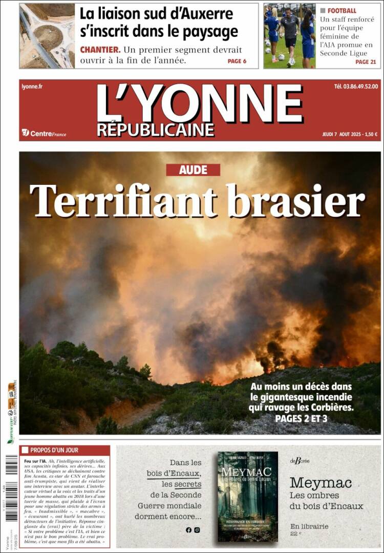 Portada de L'Yonne-Républicaine (France)