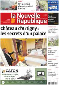 Portada de La Nouvelle Republique (Francia)