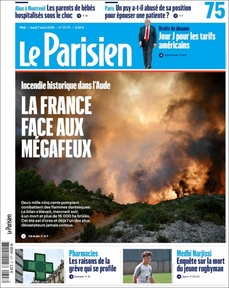 Portada de Le Parisien (France)