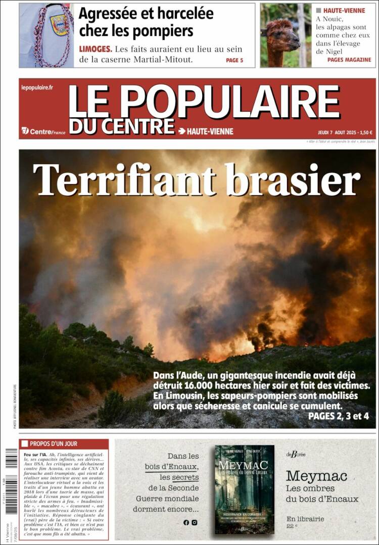 Portada de Le Populaire du Centre (France)