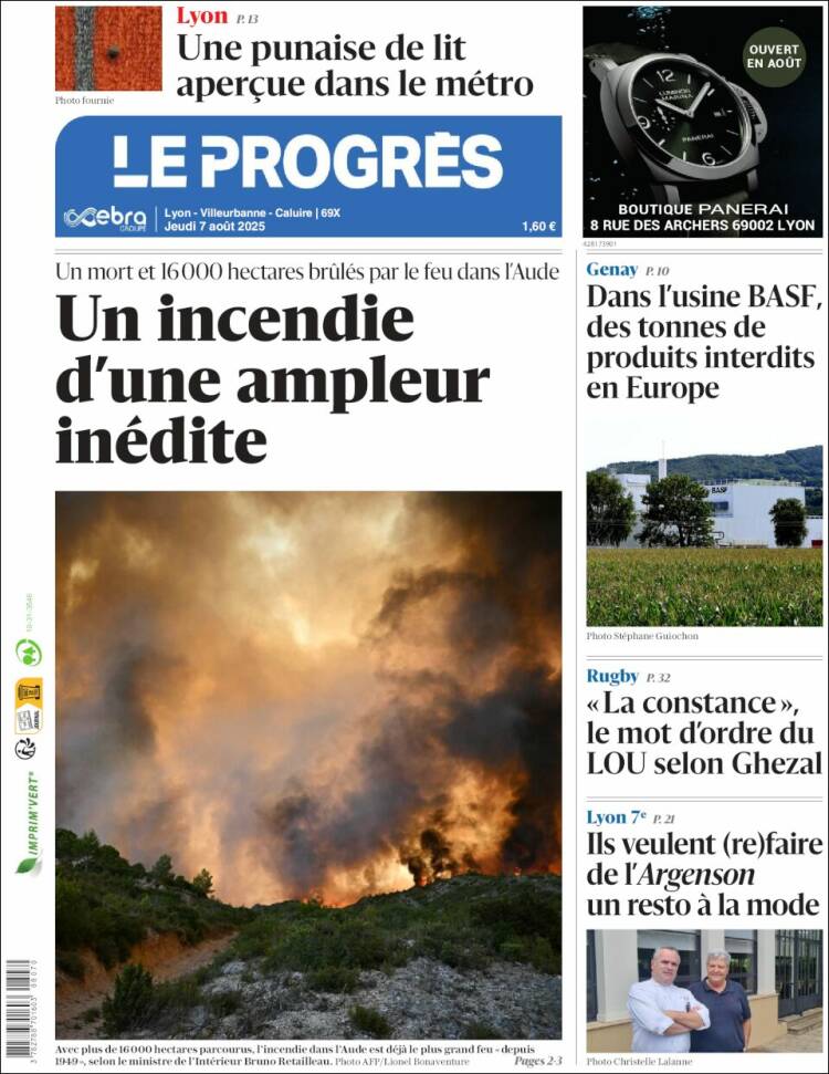 Portada de Progres de Fecamp (Francia)