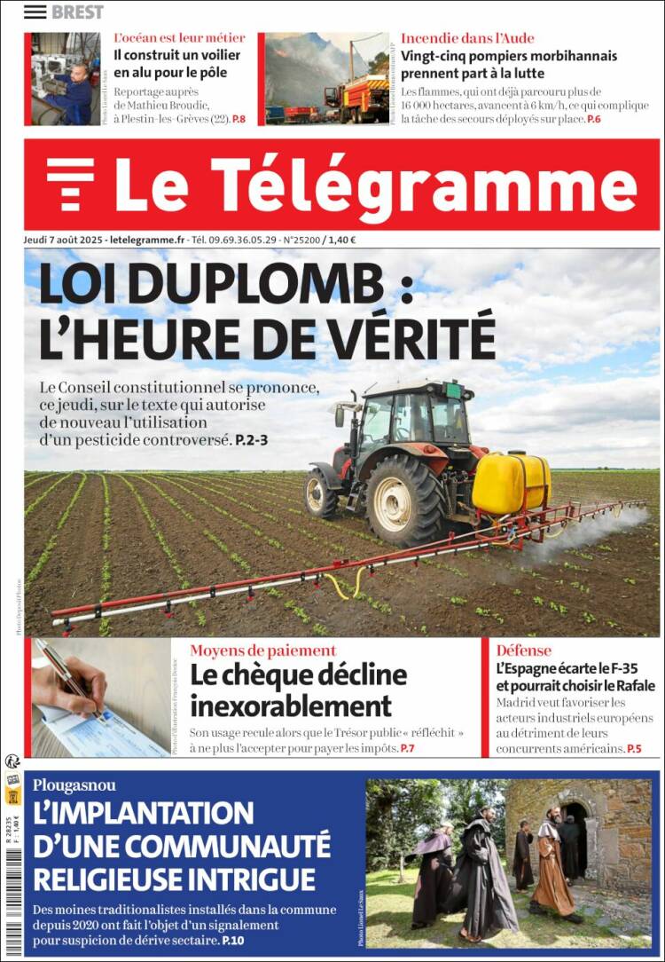 Portada de Télégramme (France)
