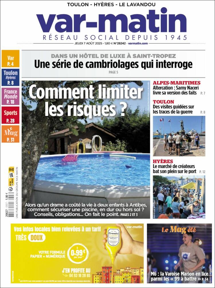 Portada de Var-Matin (France)