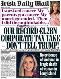 Portada de Irish Daily Mail (Irlanda)