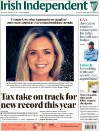 Portada de Irish Independent (Irlanda)