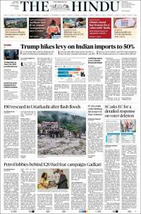 Portada de The Hindu (India)