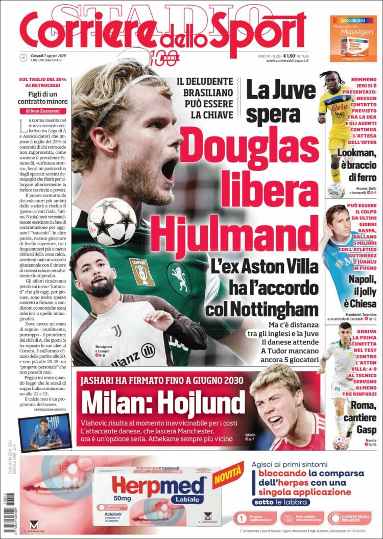 Portada de Corriere dello Sport (Italy)