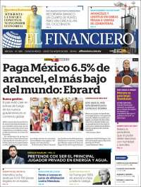 Portada de El Financiero (Mexico)