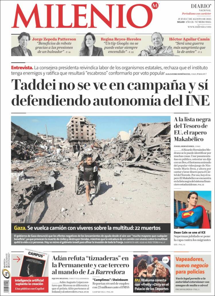 Portada de Milenio (Mexico)