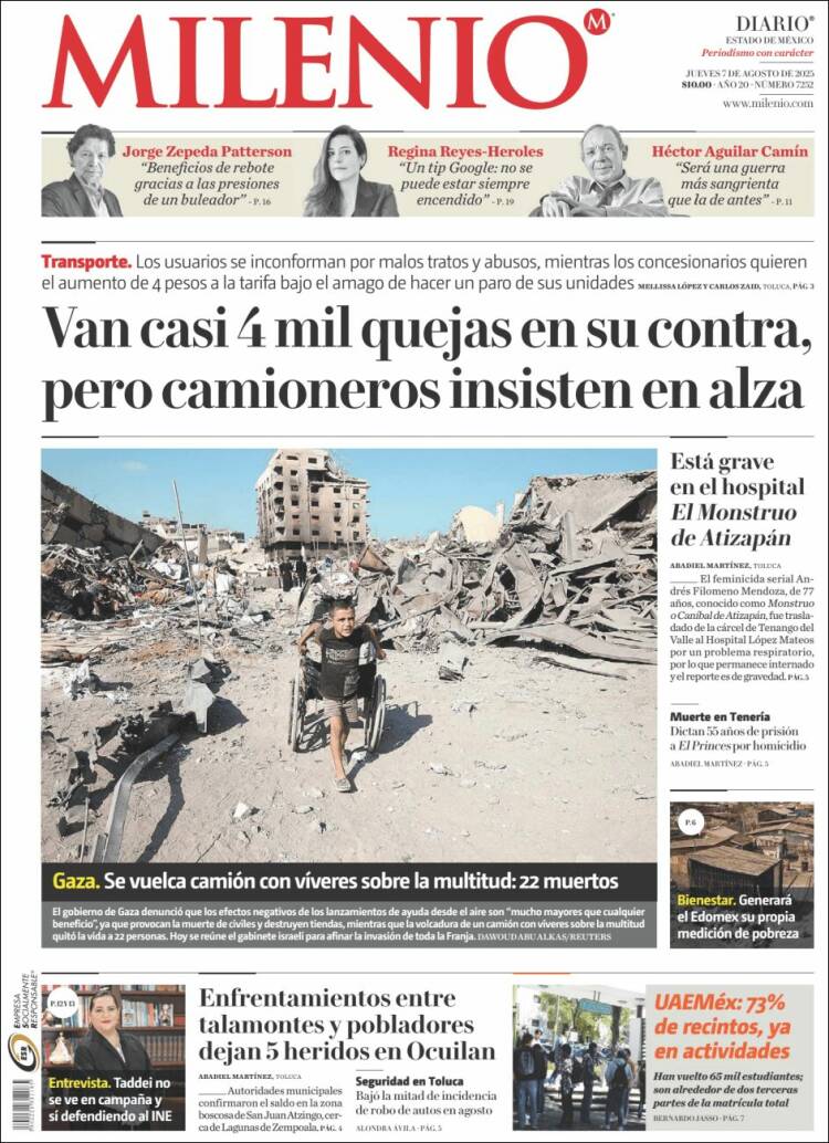 Portada de Milenio - Estado de México (Mexico)
