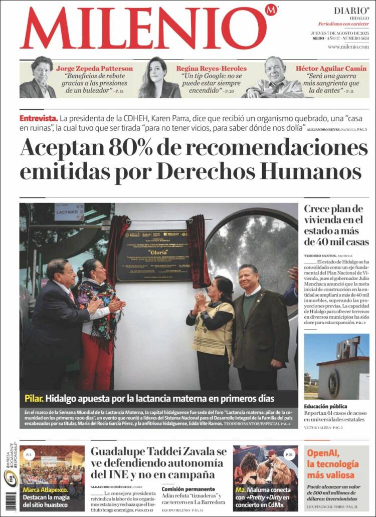 Portada de Milenio de Hidalgo (Mexique)