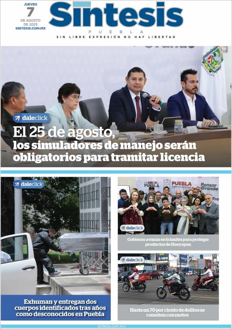 Portada de Síntesis - Puebla (México)