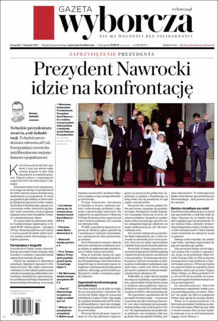 Portada de Gazeta Wyborcza (Poland)