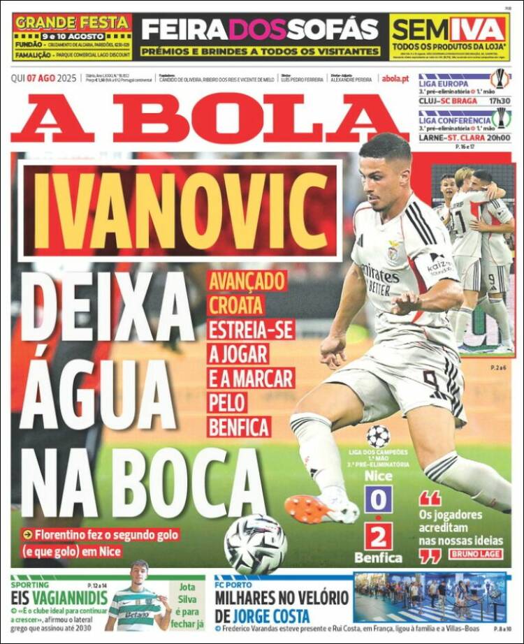 Portada de A Bola (Portugal)