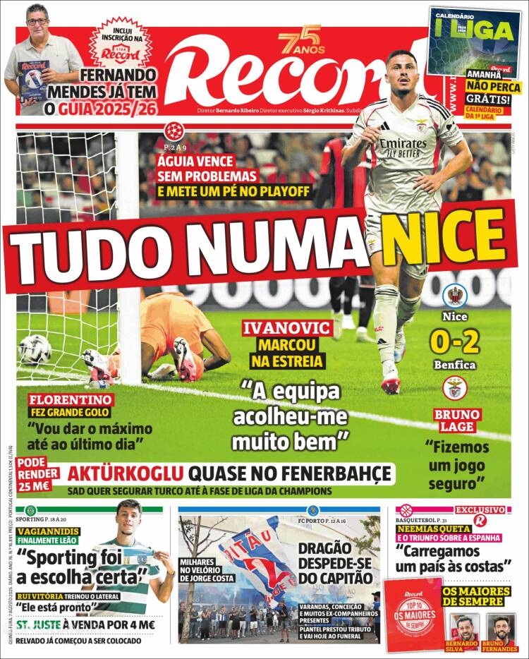 Portada de Record (Portugal)