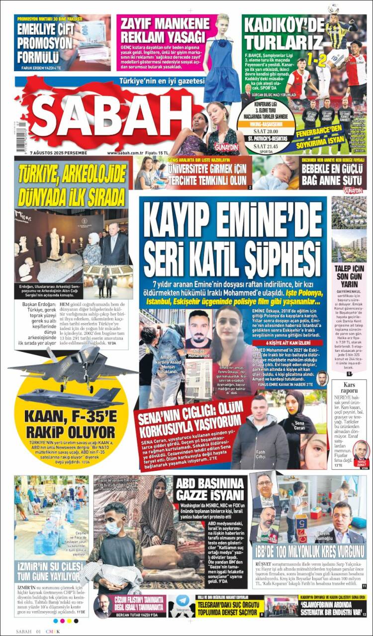 Portada de Sabah (Turkey)
