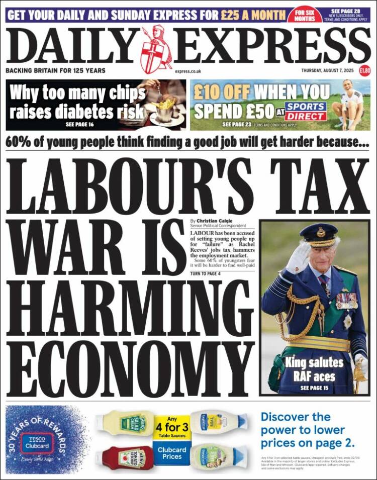 Portada de Daily Express (United Kingdom)