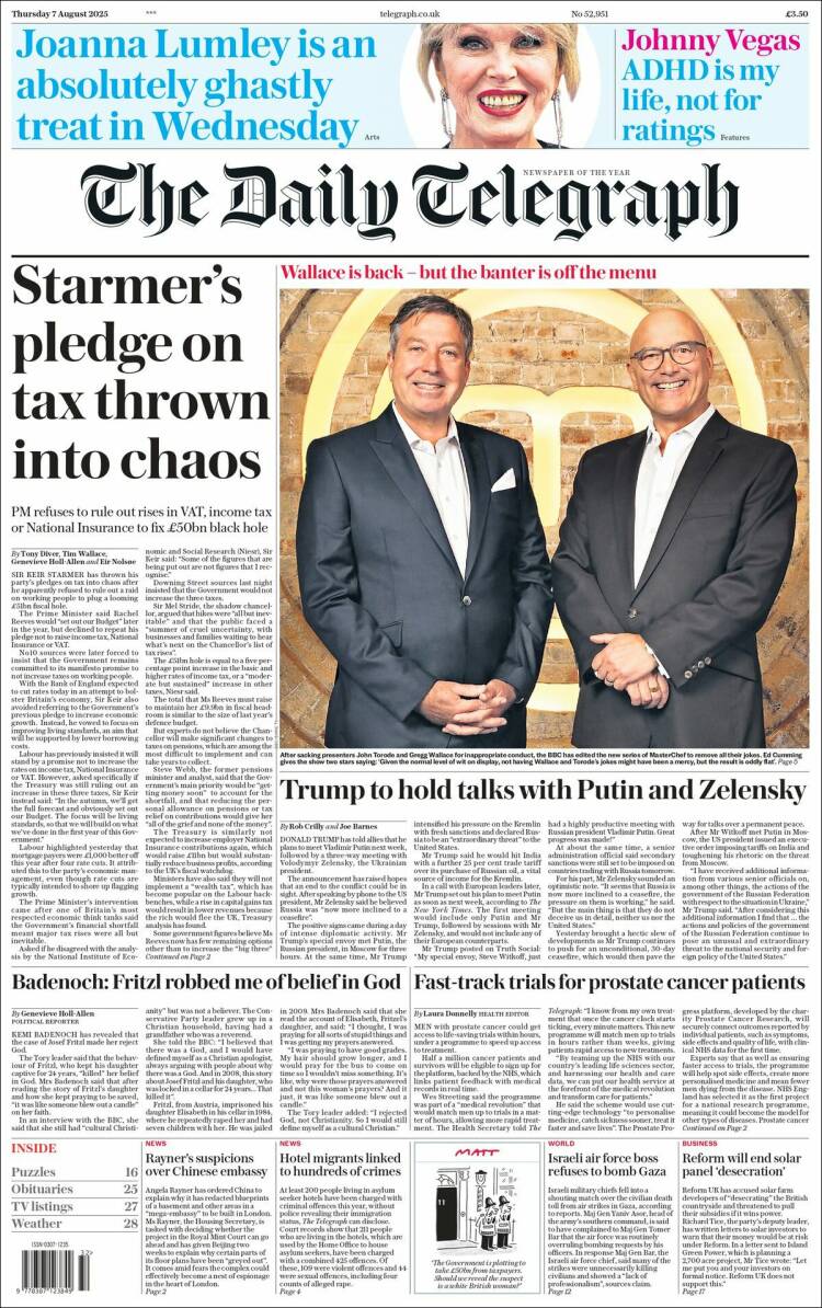 Portada de Daily Telegraph (United Kingdom)