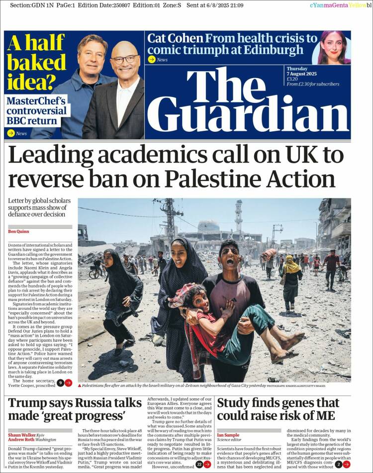 Portada de The Guardian (United Kingdom)