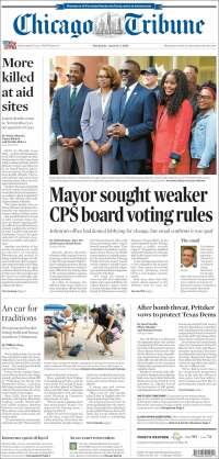 Portada de Chicago Tribune (USA)