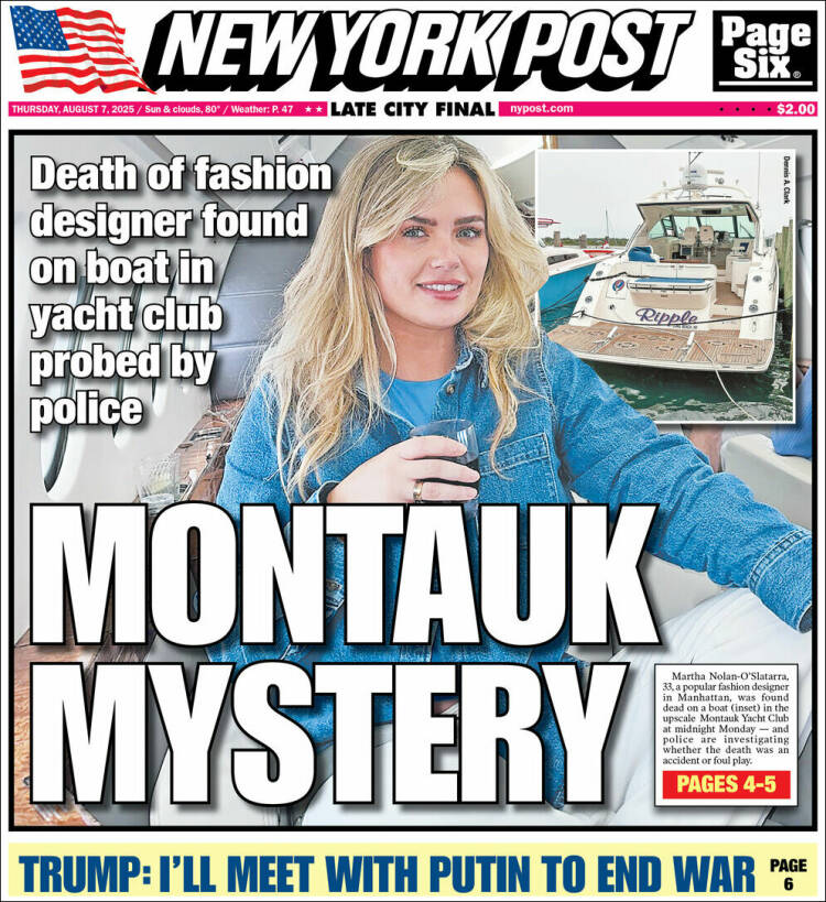 Portada de New York Post (USA)