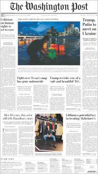 Portada de The Washington Post (USA)