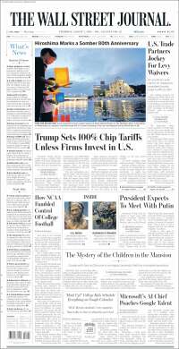 Portada de Wall Street Journal (USA)