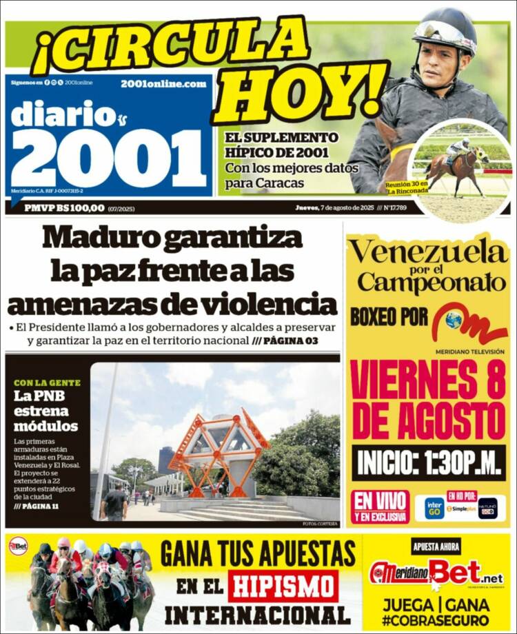 Portada de 2001 - Dosmiluno (Venezuela)