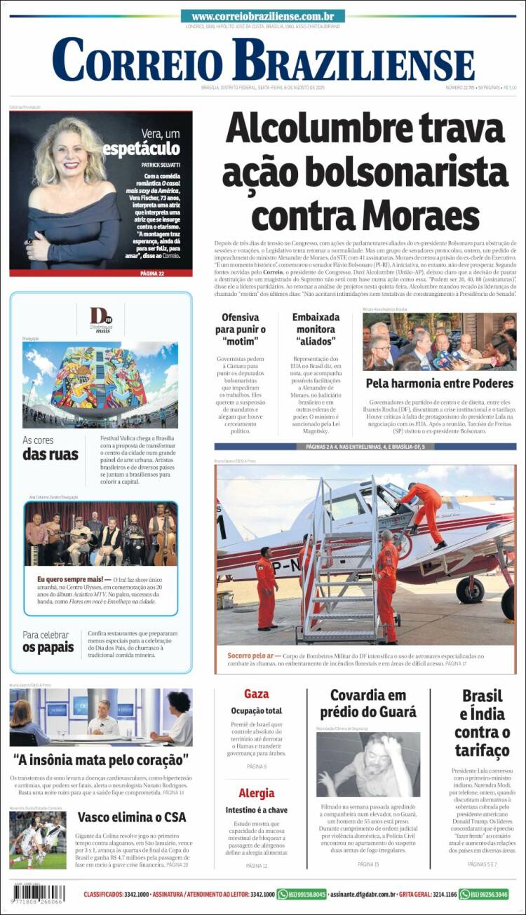 Portada de Correio Braziliense (Brasil)