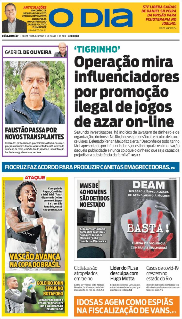 Portada de O Dia (Brasil)