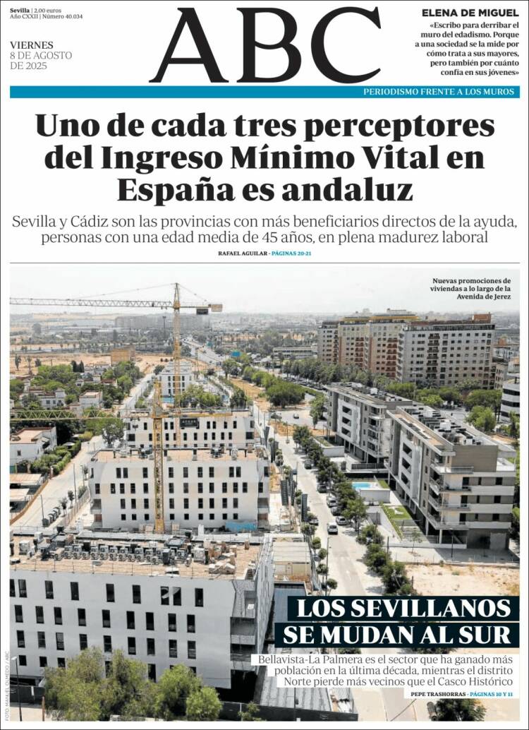 Portada de ABC - Sevilla (España)