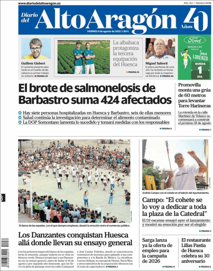 Portada de Diario del AltoAragón (Spain)