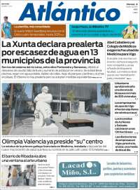 Portada de Atlántico Diario (Spain)