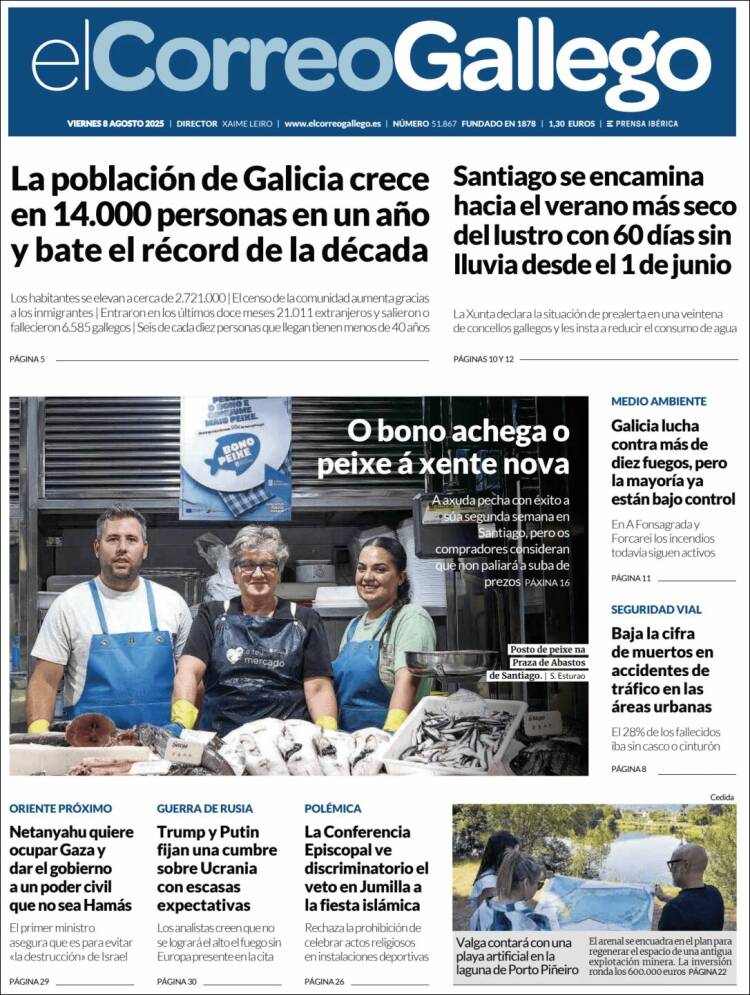 Portada de El Correo Gallego (Spain)