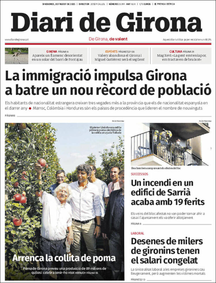 Portada de Diari de Girona (Spain)