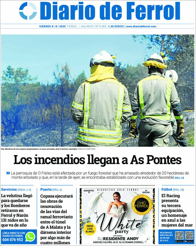 Portada de Diario de Ferrol (España)