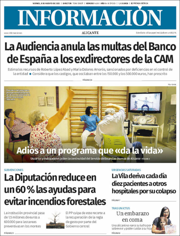 Portada de Diario Información (Spain)
